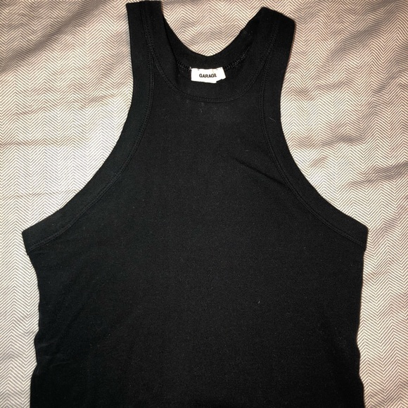 Black Halter Crop Top - Picture 1 of 2